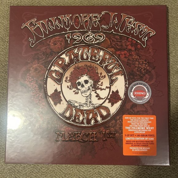 Grateful Dead Fillmore West 3/1/69 (3-LP) ~ Ltd Ed of 9,000 ~ 180g ~ New/Sealed!